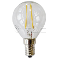 LED žarulja - 2W Žarna nit E14 P45 Toplo bijela